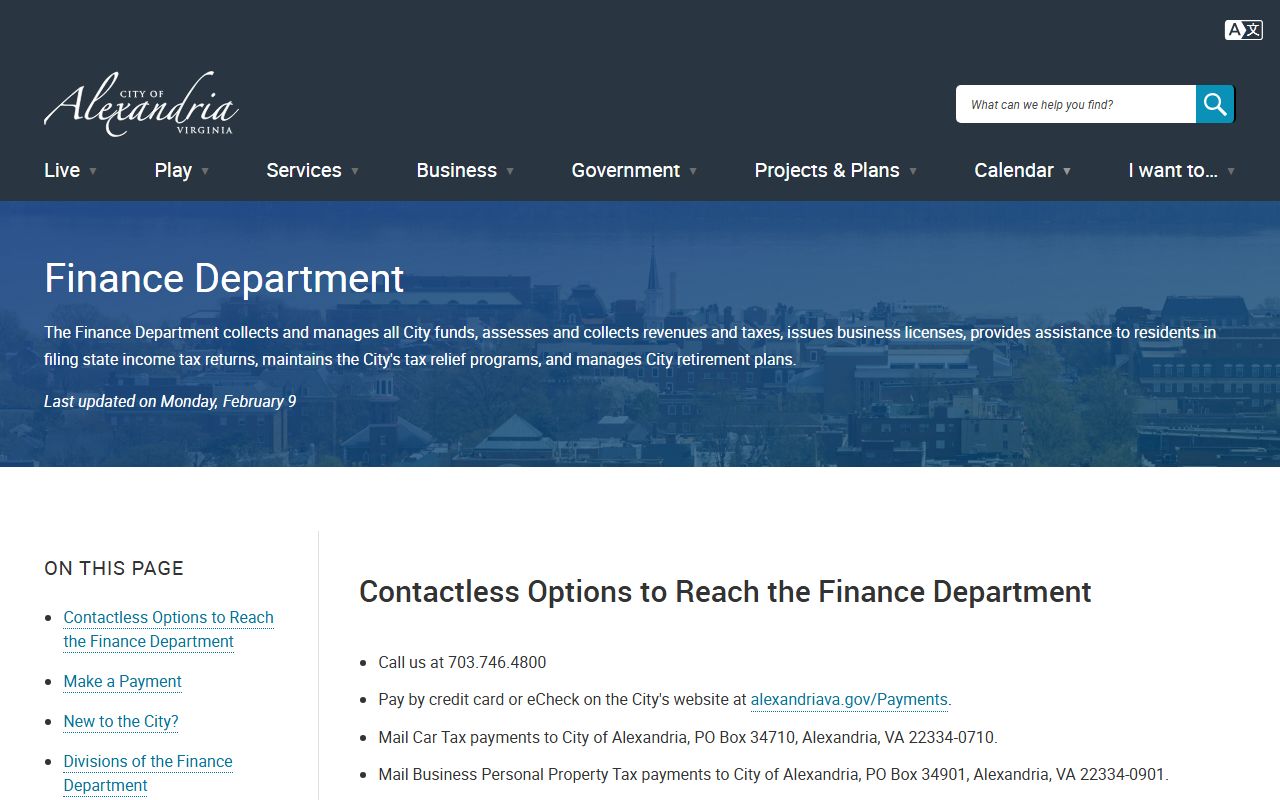 Alexandria Virginia unclaimed money