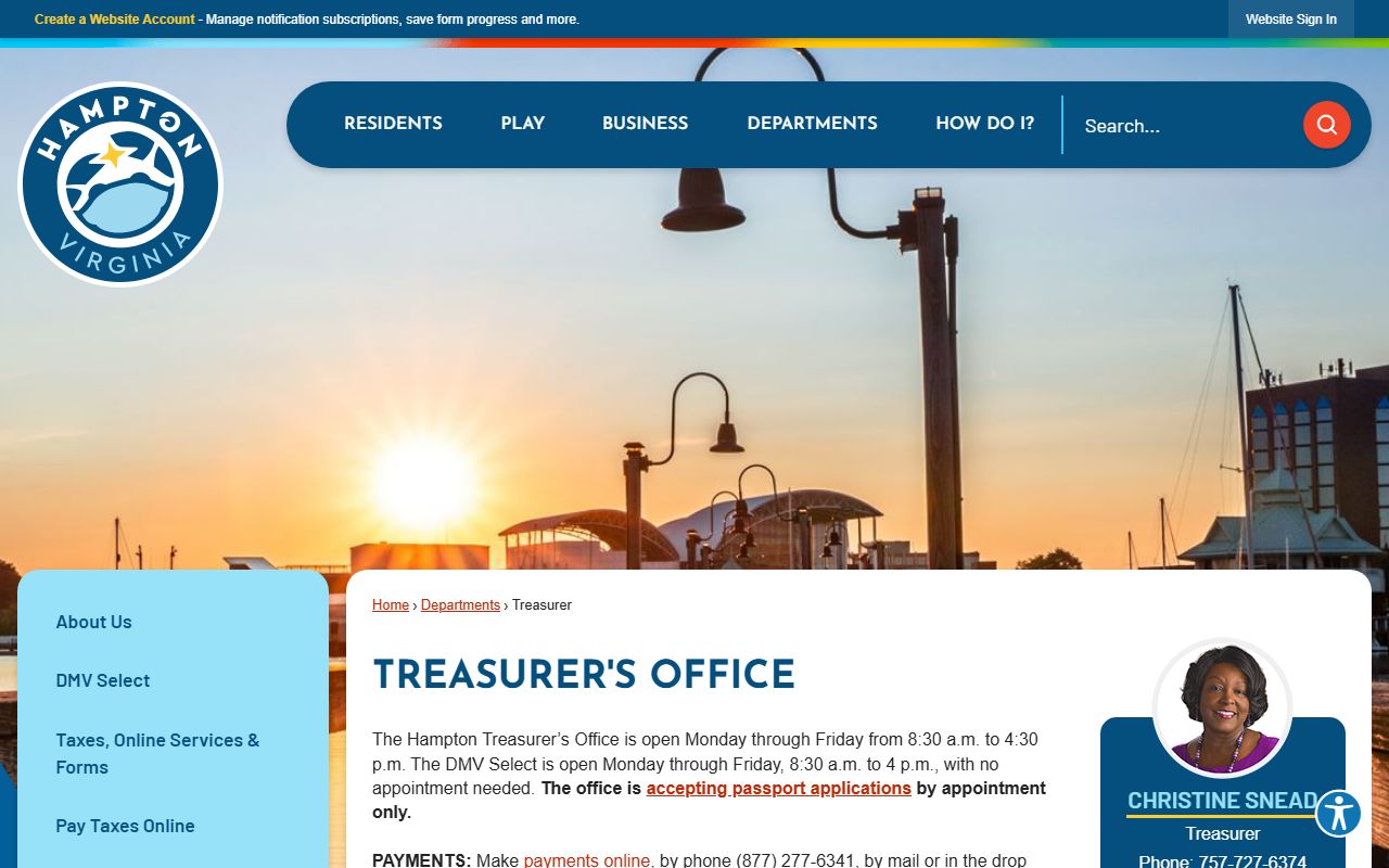 Hampton Virginia unclaimed money