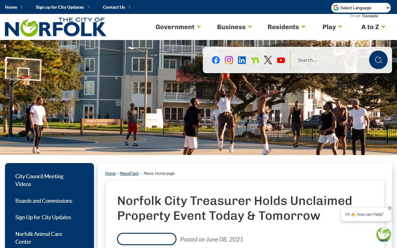 Norfolk Virginia unclaimed money