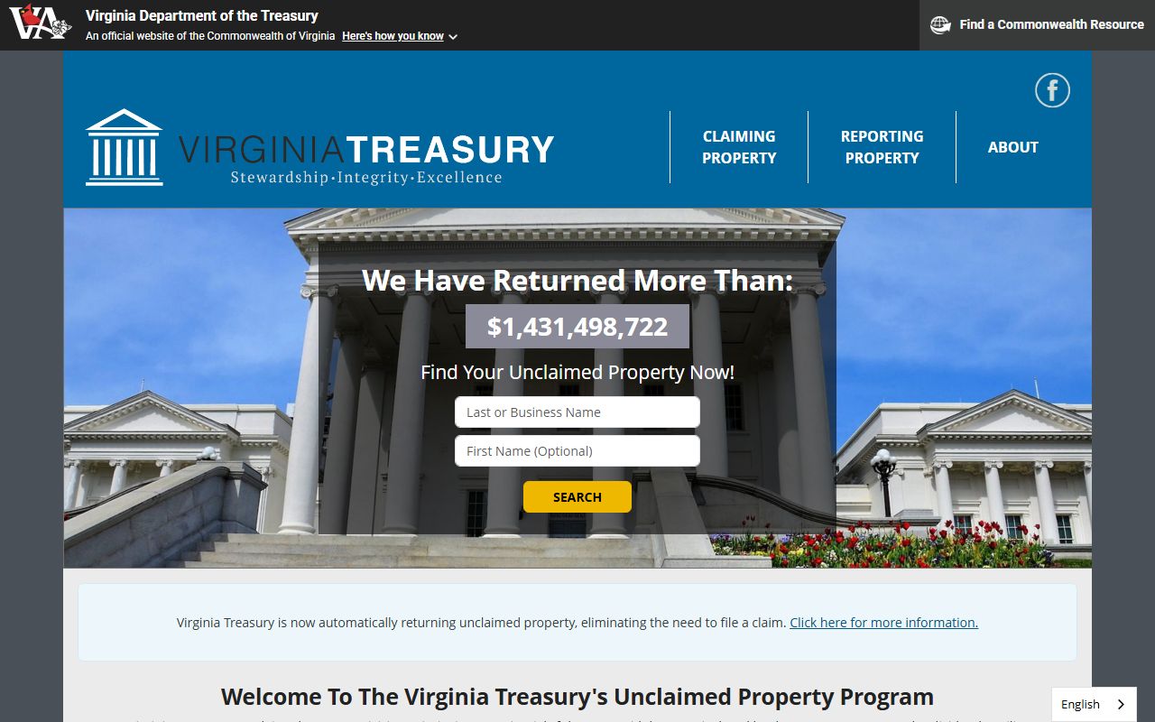Bland County Virginia unclaimed money