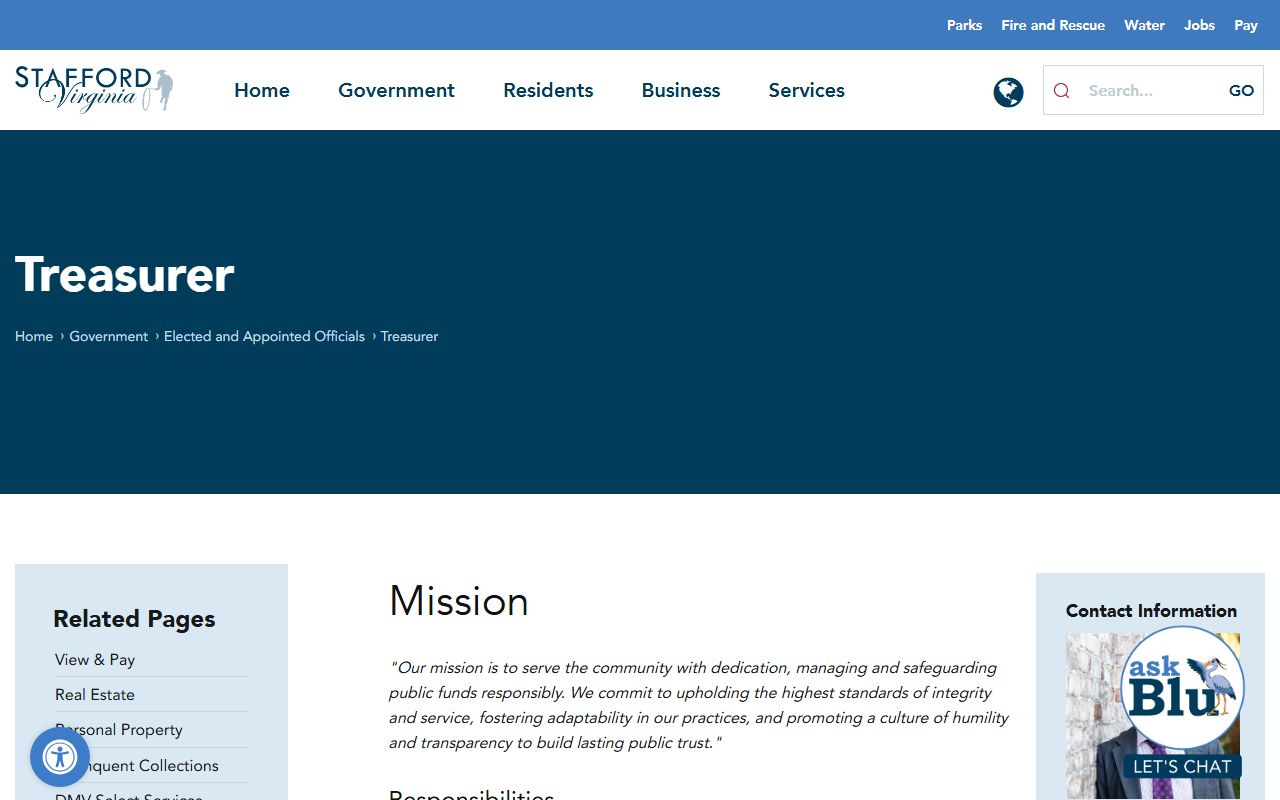 Stafford County Virginia unclaimed money