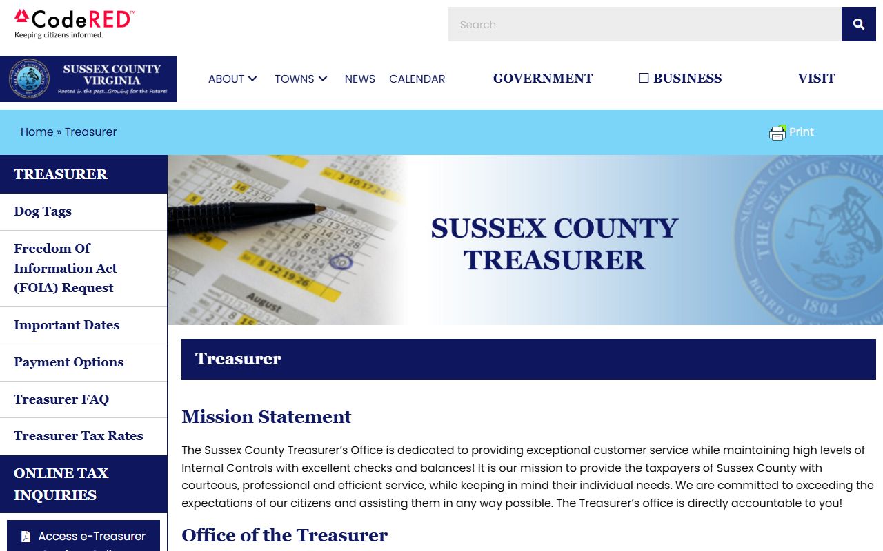 Sussex County Virginia unclaimed money